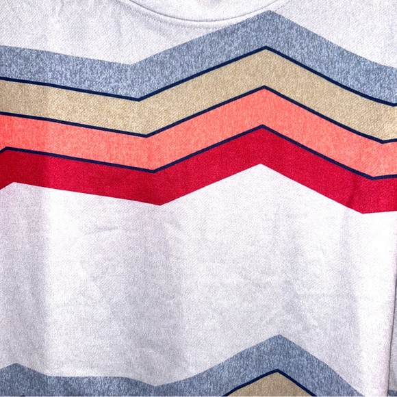 Oversized Chevron print long sleeve Sweatshirt - Picture 2 of 4